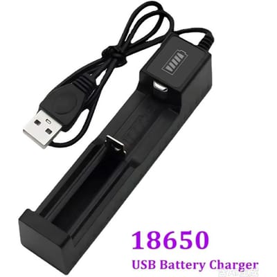 2/4 Slots Universele Batterij Oplader voor 18650 18500 16340 14500 26650 Oplaadbare Lithium Batterij USB Opladen Adapter 1 Slot black