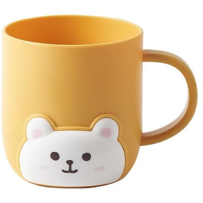 Gobelet à brosse à dents de salle de bain Enfants Ours Étudiant Dortoir Mignon Dessin animé Gargarisme Plastique Produits pour enfants Marchandises ménagères jaune