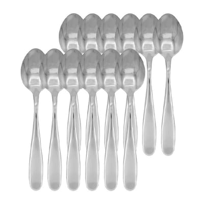 B-home Koffielepels - 12x - Zilver - RVS - dessertlepels/theelepels/ijslepels
