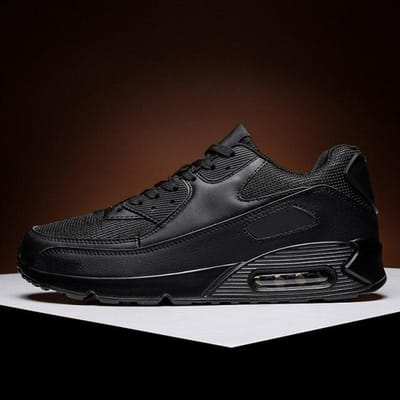 Sxclaee Coussin d'air Hommes Chaussures décontractées Respirant Confortable Doublure en Maille Baskets Absorbant la Sueur Déodorant Chaussures de Sport Taille 47 46 noir