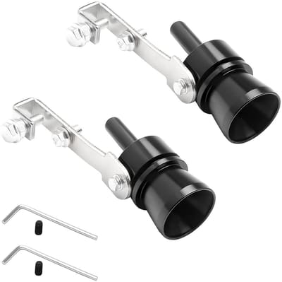 Dailygoods- Uitlaatfluit Set van 2 - Turbo Geluidsfluit - Aluminium - Anticorrosief - Slijtvast - Lichtgewicht - 10.7x2.5cm - Turbofluit