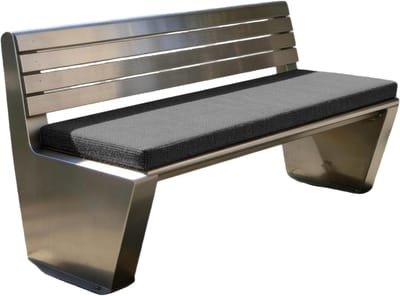 Bankkussen - Zitkussen - Buiten en binnen - Wasbare hoes - 48x116cm - Donkergrijs