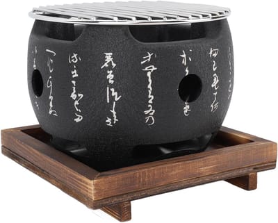 Japanse Stijl BBQ Grill - Mini Draagbare BBQ Grill - Rond Voedsel Houtskool Fornuis - Huishoudelijke Barbecue Gereedschap Accessoires voor Grillen Familie(S)