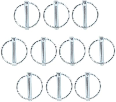 Dailygoods- Snelspanpen 10 Stuks - Borgclip - Ringclips - Klemstangen - Veiligheidspen - Koolstofstaal 8 mm x 45 mm - Borgpen