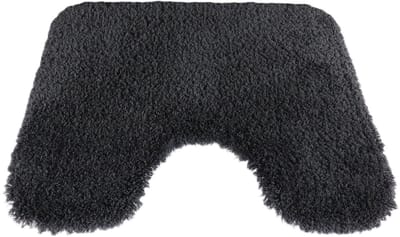 PRIMA - Dolce - WC mat - 50x60cm - zwart - antraciet - antislip - met uitsparing 21cm
