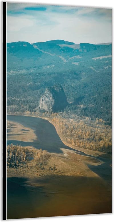 Dibond –Berglandschap– 100x200cm Foto op Aluminium (Wanddecoratie van metaal)