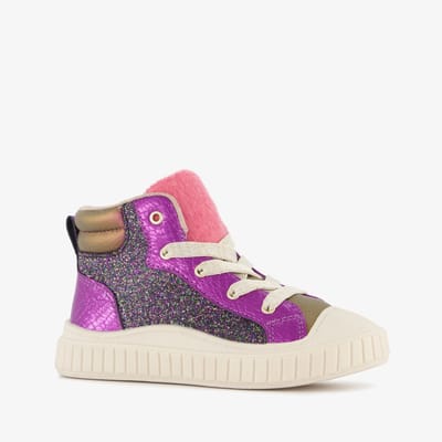 Blue Box meisjes sneakers met glitters paars roze - Maat 29