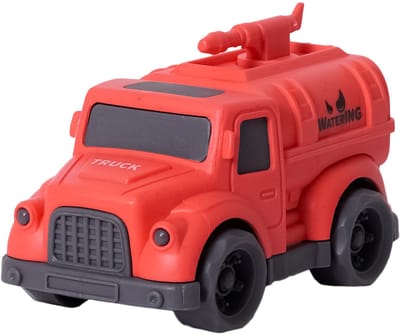 Speelgoedtopdeals - BIOplastic Brandweerwagen met waterspuit - 10,5 cm - Duurzaam speelgoed