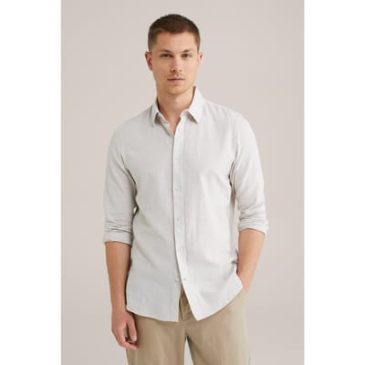 WE Fashion Shirt Beige Taglia: S | Maglie a manica lunga Outlet | Uomo | Marrone