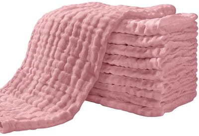 Unyqoos ® Ultra Zachte en Absorberende Babydoeken van 100% Katoen, Set van 10, 27x50 cm, 6 Lagen