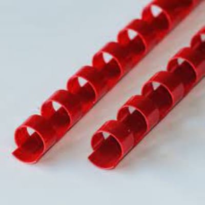 BINDRUG INBINDRING ROOD 14MM PVC 21RINGS FORPUS DOOS 100STK