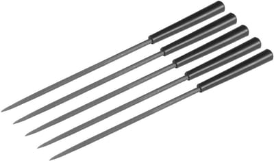 Handvijlen Set - Metaalvijlen - Metaal Bewerken - Dubbel Gesneden - 3mm x 140mm - Zwart Handvat