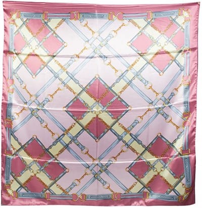 HKM sjaal Spring Fever - Satin Look - 90x90cm - Roze