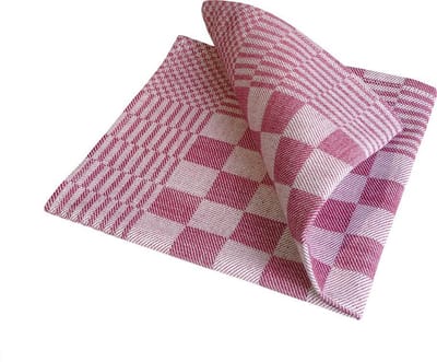 Treb Horecalinnen Servetten 10 Stuks Rood en Wit Geblokt 40x40cm - Treb WS