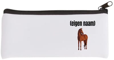 Akyol - paard Etui - Paarden - paardenliefhebebrs - met eigen naam - paarden spullen - gepersonaliseerd - - 20 bij 9 cm