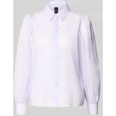regular fit blouse van mix van zijde en wol
