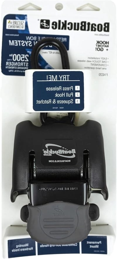 Intrekbare Boottrailer Banden - Spanbanden Boot - Boot Vastzetten - Automatisch Ratel Systeem - 5 cm x 109 cm - Zwart