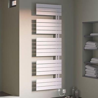 Megabad Profi Collection Plan Open E bathroom radiator 60 x 119.5 cm, purely electric, towel opening on the left, heating element type 3