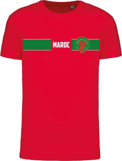 T-shirt Thuis Marokko | Rood Marokko Shirt | WK 2026 Voetbal | Morocco Supporter | Africa Cup | Rood | maat XS