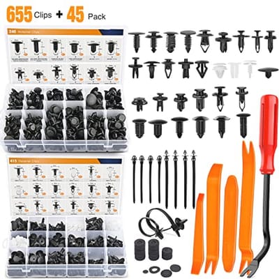 700 stuks auto-schuifhouderclips en bevestigingselementen - Assortiment in 30 maten met accessoires