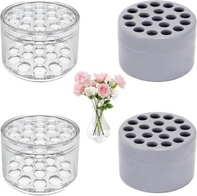 4 Stuks Transparante Twister voor Bloemenboeketten, Siliconen Stelenhouder voor Vazen, Herbruikbare DIY Bloemenaccessoire voor Ondersteuning en Creatieve Bloemschikkingen