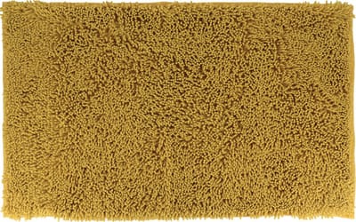 Tendance Badmat microfiber - hoogpolig - oker geel - 50x80 cm - absorberend - badkamer - antislip