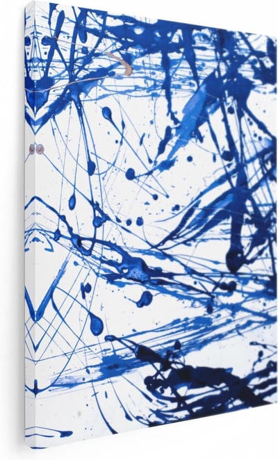 Artaza Canvas Schilderij Abstract - 30x40 cm - Klein - Wanddecoratie Woonkamer - Muurdecoratie Verfspetters - Kamer Accessoires