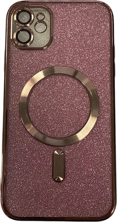 Glitter Telefoonhoesje Geschikt voor Magsafe met Camera Bescherming voor iPhone 11 - FuturiQ - Roze
