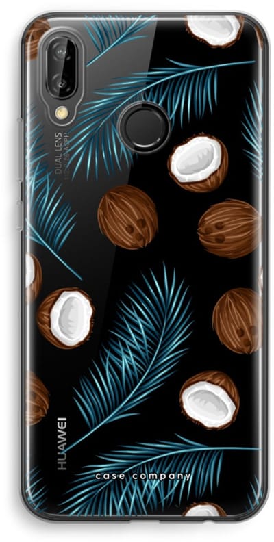 Case Company® - Hoesje geschikt voor Huawei P20 Lite hoesje - Kokosnoot - Soft Cover Telefoonhoesje - Bescherming aan alle Kanten en Schermrand