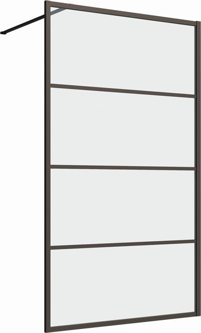 80x200 inloopdouche serie Rafaella mat zwart