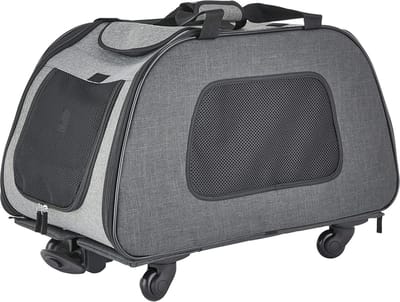Trolley 34 × 43 × 67 cm Zwart-Grijs met Uitneembare Binnenvoering Reismand Kat