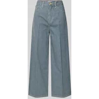 Wide leg jeans met all-over motief