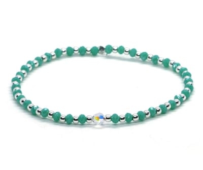 Heaven Eleven - meisjes - armband - zilver - swarovski - zilver - 925 - turkoois - 3mm