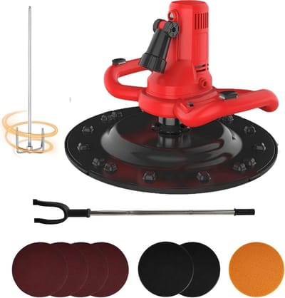 Betonmachine - Strijkmachine Mixer - Vloeren Glad Maken - Variabele Snelheid - 2880 W - Rood