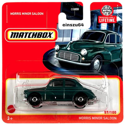 MORRIS MINOR SALOON BRITISH GREEN 57/100 1:64 MATCHBOX