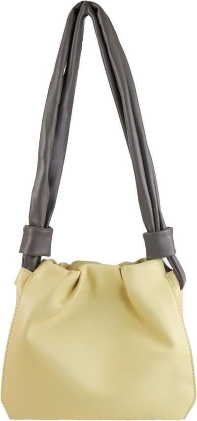 Kleine Vouwbare Schoudertas voor Dames met Houten Handvat, Trendy Handtas met Afneembare Schouderriem en Magnetische Sluiting, Ideaal voor Dagelijks Gebruik en Uitjes