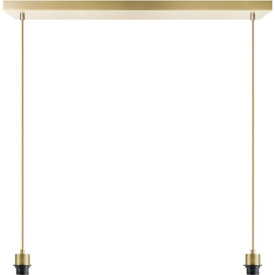 Home Sweet Home - Klassieke verlichtingspendel Beam 2S voor lampenkap - Messing - 55/9.5/70-112.5cm - 2 lichts hanglamp gemaakt van Metaal -