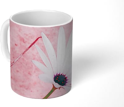 Mok - Koffiemok - Bloemen - Roze - Vintage - Mokken - 350 ML - Beker - Koffiemokken - Theemok