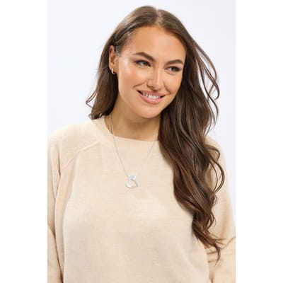 Yours Zilverkleurige Geborstelde Ketting Met Hartsize One Size