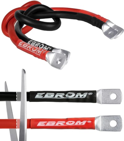 Flexibele Batterijkabel - Stroomkabel Accu - Energie Overbrengen - Hoge Flexibiliteit Koper - 16 mm² Doorsnede - Rood Zwart