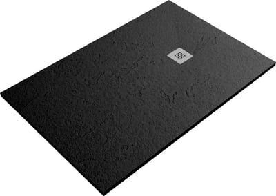 Composiet douchebak Slim Eco 80x120 cm leisteen zwart
