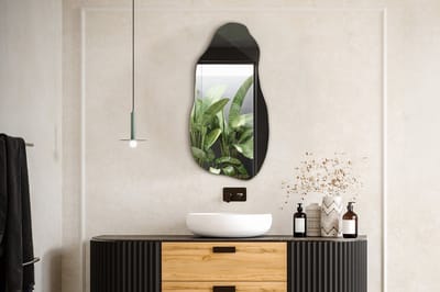 Coloray Asymmetrische Spiegel – Organisch Design in Moderne Stijl, Elegante Wanddecoratie van Hoogwaardig Glas voor Scandinavische en Minimalistische Interieurs - 50 cm x 100 cm