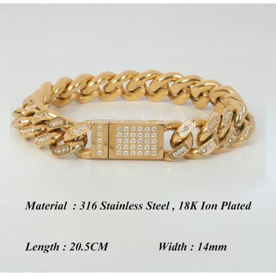 Hoge Kwaliteit Luxe 18k Dubai Vergulde Armbanden Voor Mannen En Vrouwen Mode Sieraden Herenarmband beige