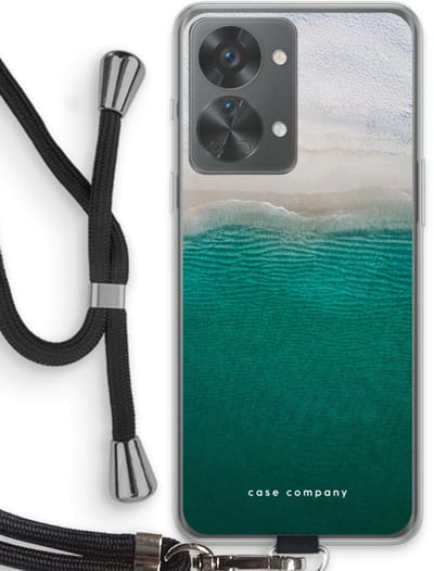 Case Company® - Hoesje met koord geschikt voor OnePlus Nord 2T hoesje met Koord - Stranded - Telefoonhoesje met Zwart Koord - Bescherming aan alle Kanten en Over de Schermrand