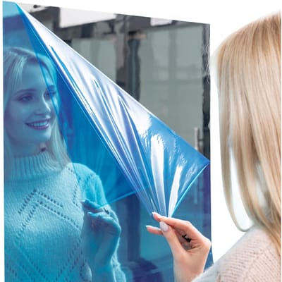Flexibele Reflecterende Spiegelvellen Zelfklevende PET Spiegeltegels Niet-Glas Spiegelstickers voor Thuis