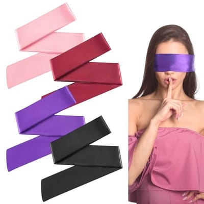 Zacht Satijnen Blinddoek Set voor Koppels - 4 Stuks, Ideaal voor Slaap, Yoga, Meditatie en Reizen