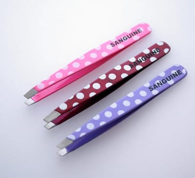 Professionele Haar Pincet - Wenkbrauw Pincet - Precisie Haar Verwijderen - Inclusief Opbergkoker - Gekleurde Polka Dots