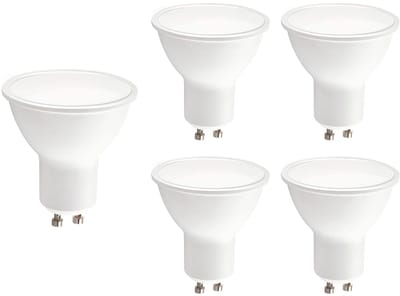 Kobi LED Spot GU10 5W - 400lm - 6000K - 230V - Voor Garage, Werkruimte of Spiegelkast - GU10 Fitting - 5 stuks