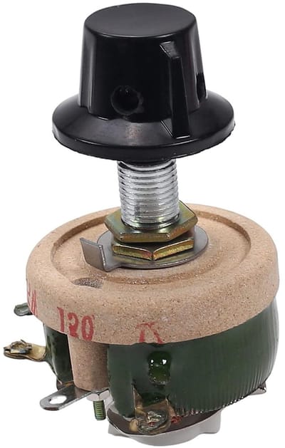 Keramische Potentiometer - Regelbare Weerstand - Motortoerental Instellen - 25 Watt Vermogen - 150 Ohm - Zilver