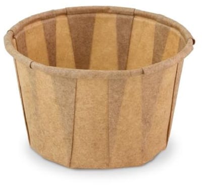 Sausbakje papier (FSC®) rond bruin ø 5,8 cm / 60 ml | Inhoud: 200 stuks